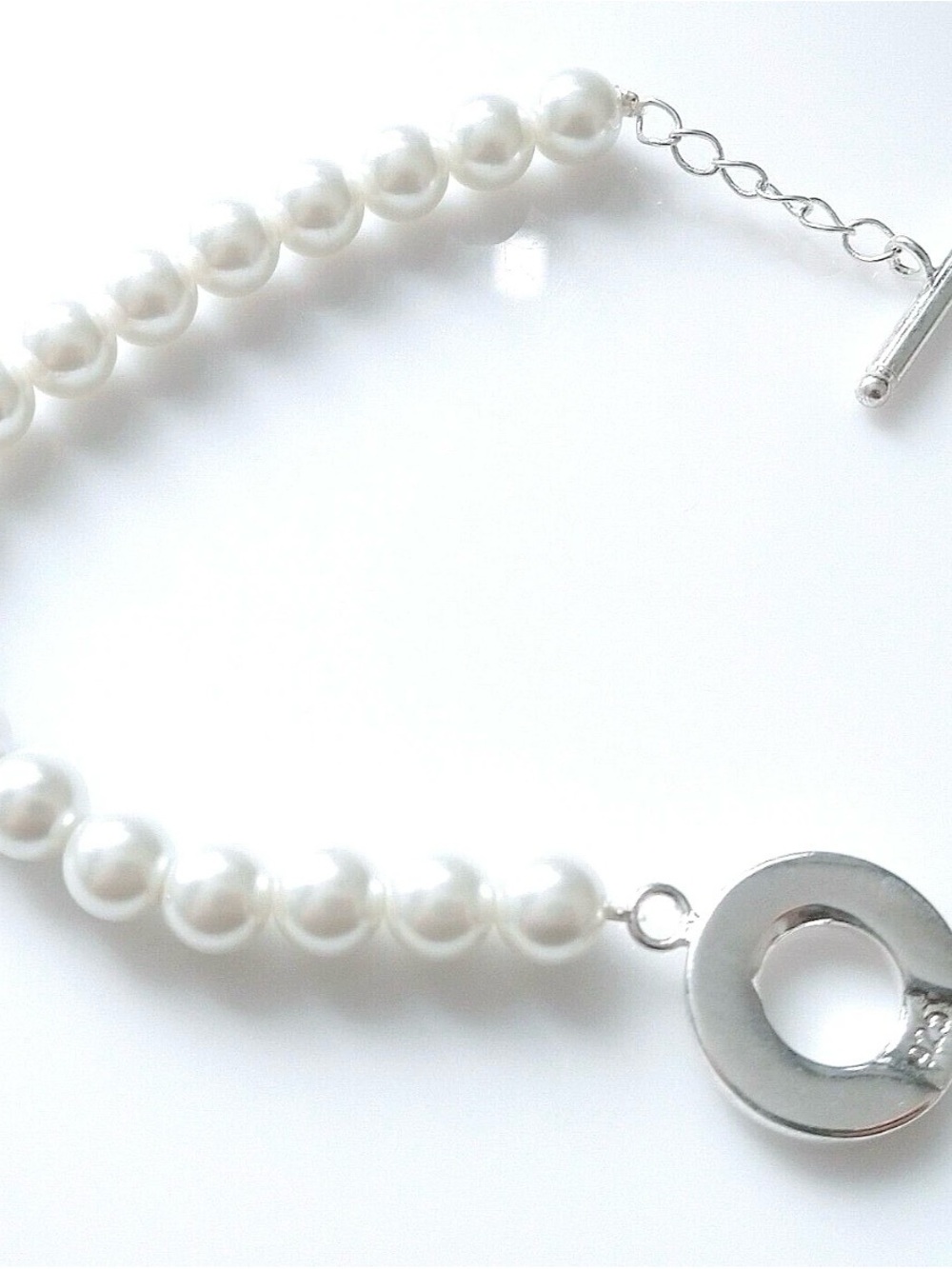 NWT-NWT-Pearl Bracelet with 925 Sterling Silver Toggle Clasp